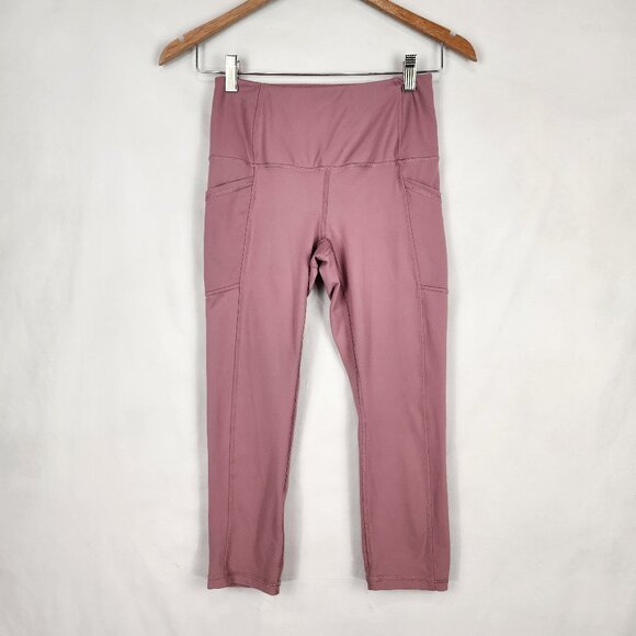 RBX Active Wear Capris Women's S Mauve Pockets Yoga Pilates Athleisure Pink - Picture 1 of 6
